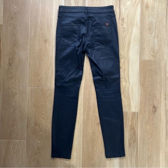 Mossimo Dutti Skinny Fit Leather Like Jeans Dark Blue Navy Size 6 - Picture 2 of 11